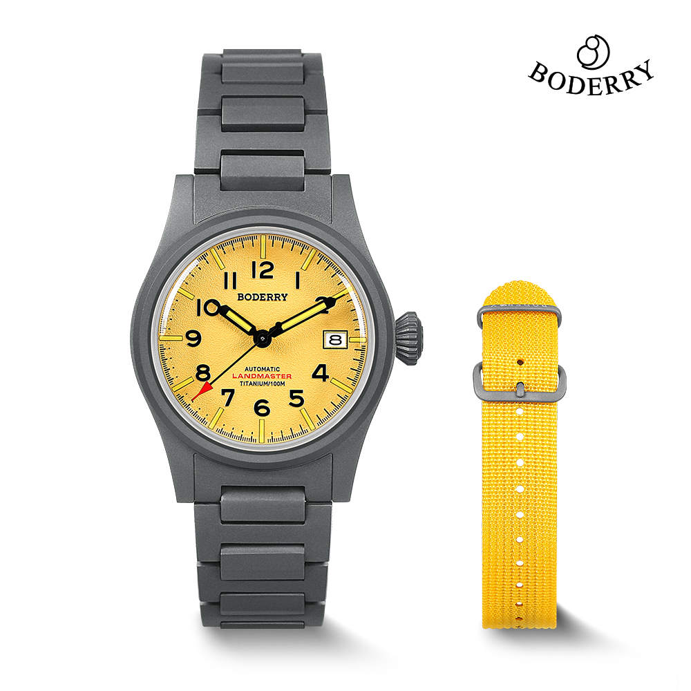 Titanium Sport Watch - Reloj Boderry LANDMASTER Field Titanium, 100M