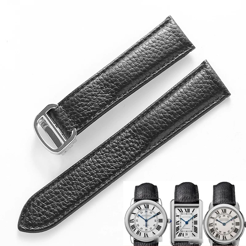 Cartier Watch Tank - Correa de reloj de cuero genuino