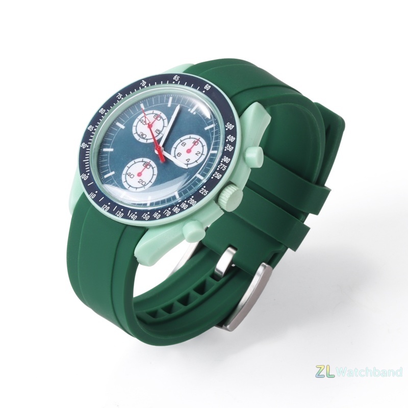 Correa de reloj de goma suave  - Luxury Watch Green Dial reseña y precio