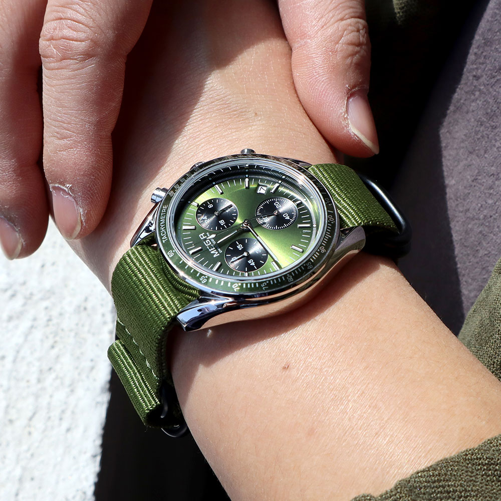MEGIR, nuevo reloj de cuarzo d - Luxury Watch Green Dial reseña y precio