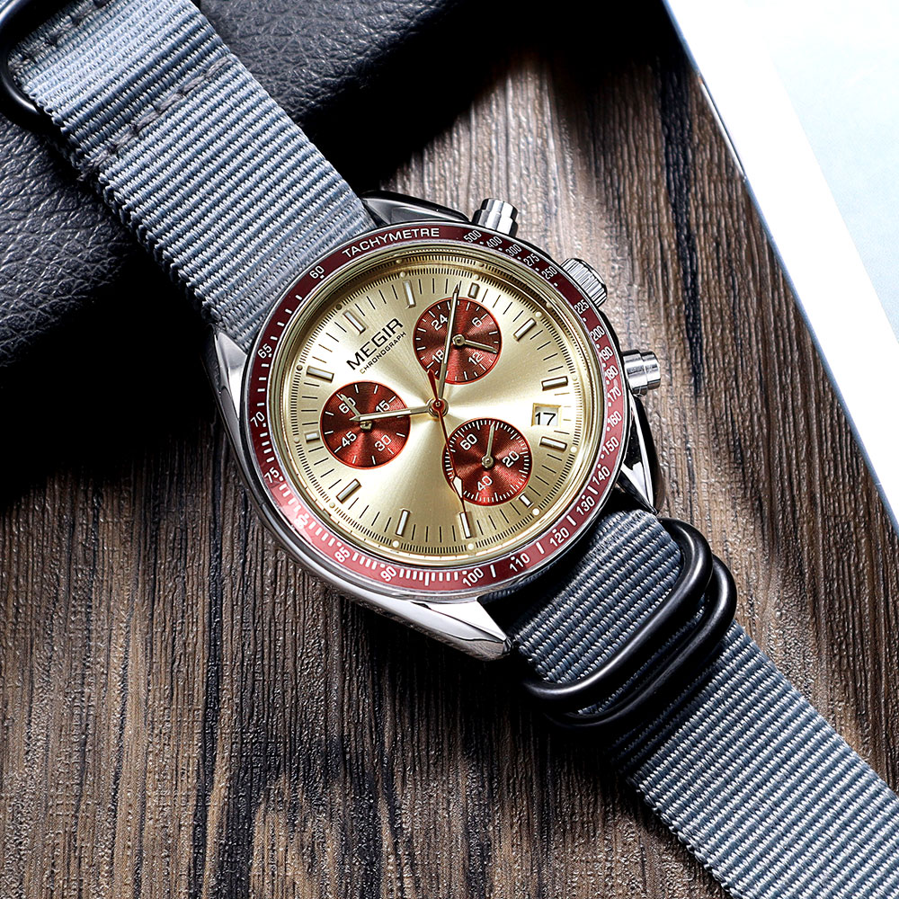 MEGIR, nuevo reloj de cuarzo d - Luxury Watch Green Dial reseña y precio