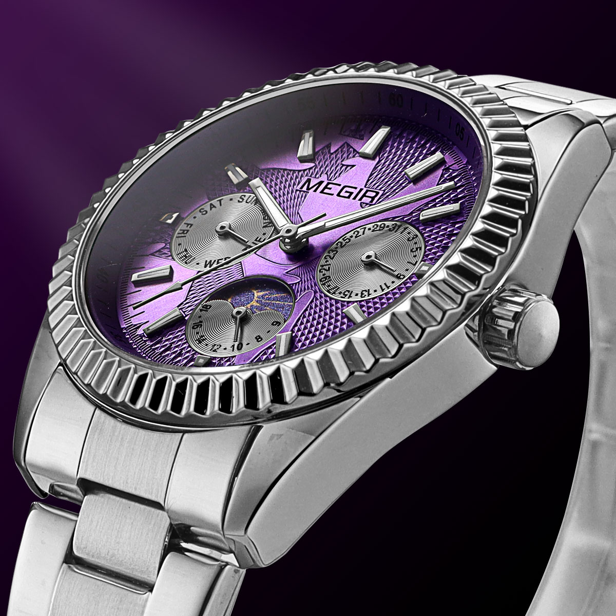 Reloj de cuarzo MEGIR para hom - Luxury Watch Green Dial reseña y precio