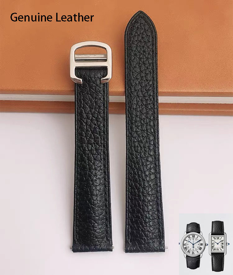 Correa de reloj de cuero genui - Cartier Watch Tank reseña y precio