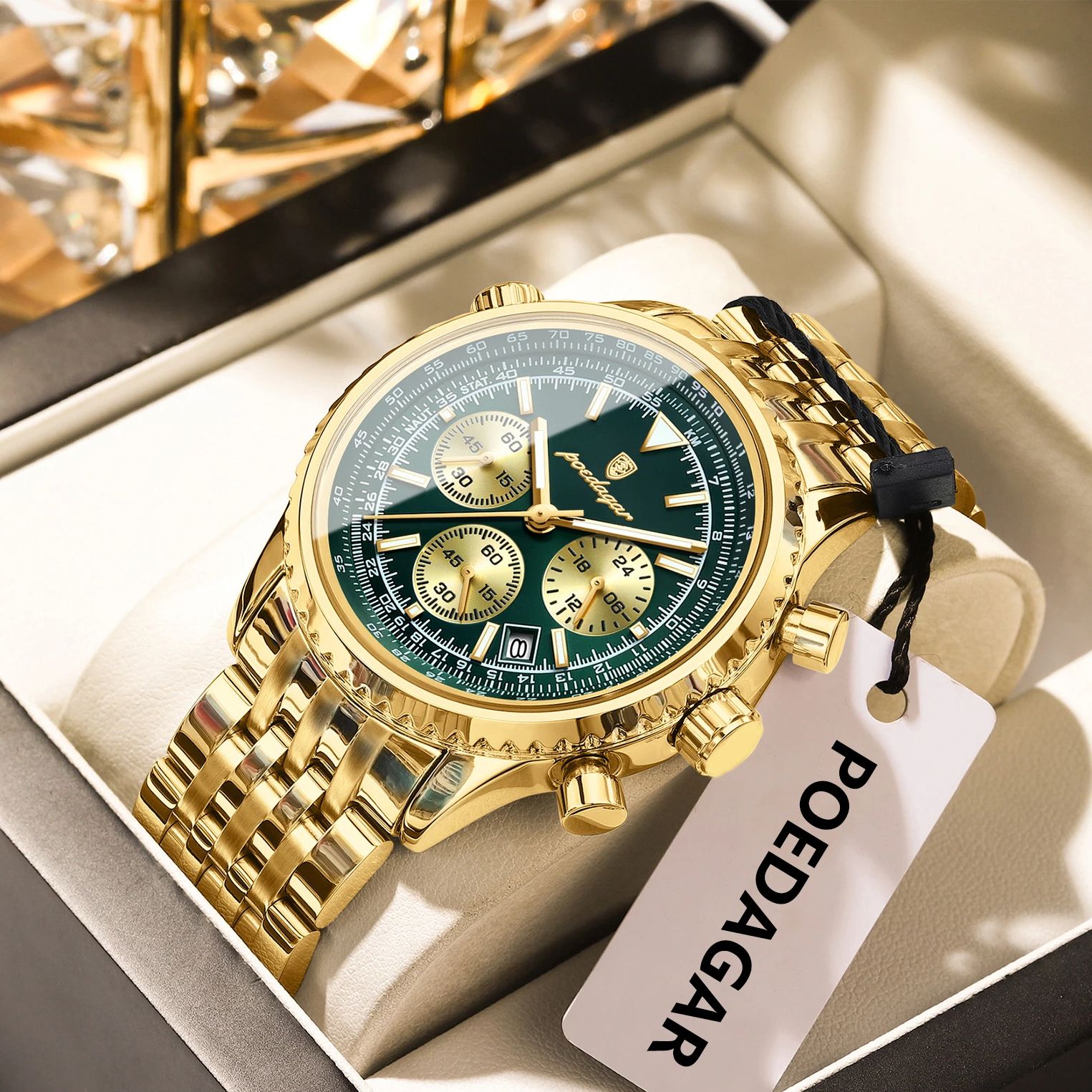 Reloj de pulsera POEDAGAR de l - Luxury Watch Green Dial reseña y precio