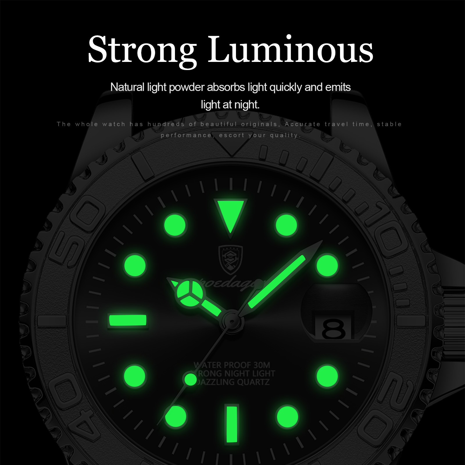 Reloj POEDAGAR de lujo para ho - Luxury Watch Green Dial reseña y precio
